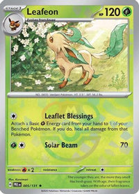 Leafeon (Master Ball Pattern) (5) - SV Prismatic Evolutions Holofoil