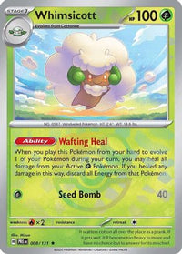 Whimsicott (Master Ball Pattern) (8/131) - SV Prismatic Evolutions Holofoil