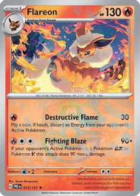 Flareon (Master Ball Pattern) (13/131) - SV Prismatic Evolutions Holofoil