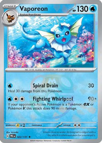 Vaporeon (Master Ball Pattern) (22/131) - SV Prismatic Evolutions Holofoil