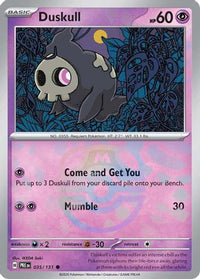 Duskull (Master Ball Pattern) (35) - SV Prismatic Evolutions Holofoil