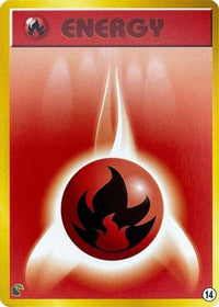 Basic Fire Energy 14 - Intro Pack Neo Chikorita  (Japanese)