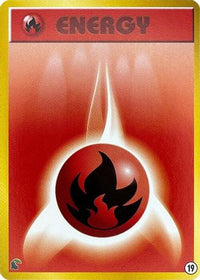 Basic Fire Energy 19 - Intro Pack Neo Chikorita  (Japanese)