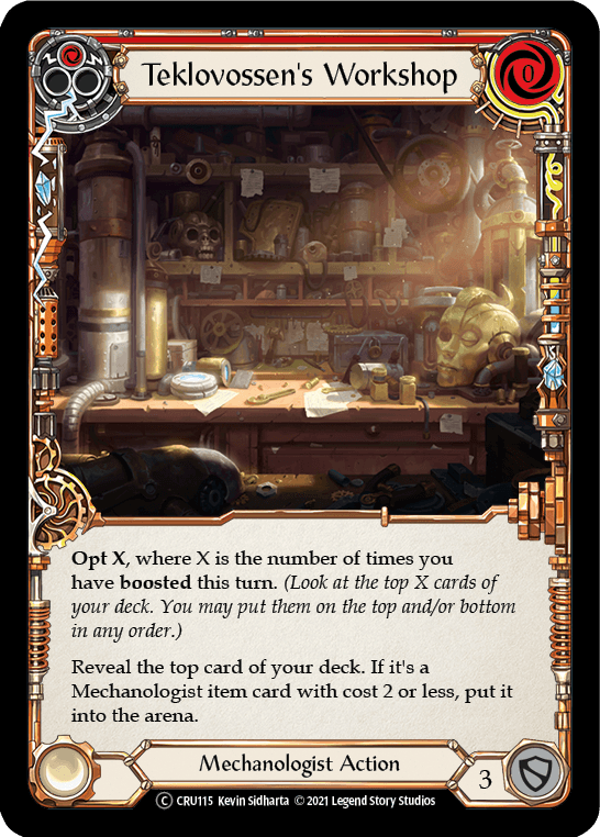 Teklovossen's Workshop (Red) [U-CRU115] (Crucible of War Unlimited) Unlimited Rainbow Foil - POKÉ JEUX