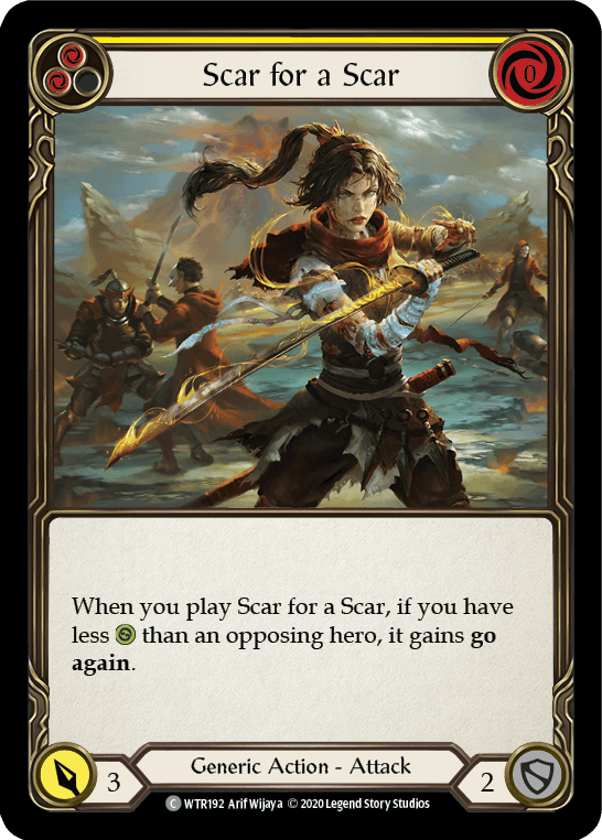 Scar for a Scar (Yellow) [U-WTR192] (Welcome to Rathe Unlimited) Unlimited Rainbow Foil - POKÉ JEUX