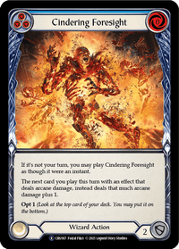Cindering Foresight (Blue) [U-CRU167] (Crucible of War Unlimited) Unlimited Normal - POKÉ JEUX