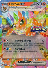 Flareon ex (Prismatic Evolutions Stamp) (14/131)  - Miscellaneous Cards & Products Holofoil