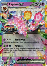 Espeon ex (Prismatic Evolutions Stamp) (34/131)  - Miscellaneous Cards & Products Holofoil