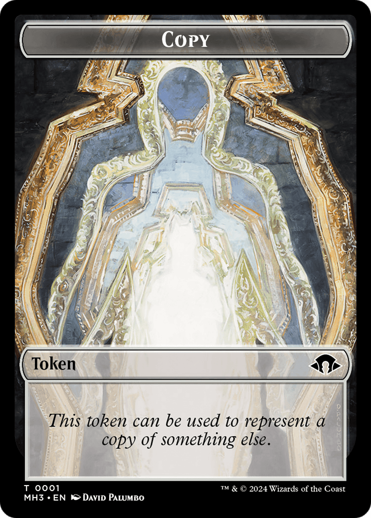 Copy (Ripple Foil) // Eldrazi Angel Double-Sided Token [Modern Horizons 3 Commander Tokens] - POKÉ JEUX