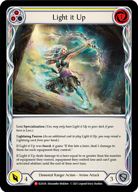 Light it Up [ELE036] (Tales of Aria) 1st Edition Rainbow Foil - POKÉ JEUX