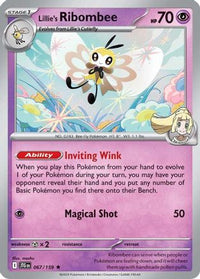 Lillie's Ribombee (67/159)  - SV09 Journey Together Reverse Holofoil