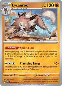 Lycanroc (85/159)  - SV09 Journey Together Holofoil