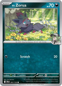 N's Zorua (97) - SV09 Journey Together Reverse Holofoil