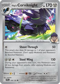 Hop's Corviknight (108) - SV09 Journey Together