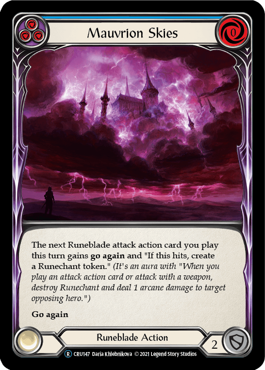 Mauvrion Skies (Blue) [U-CRU147] (Crucible of War Unlimited) Unlimited Rainbow Foil - POKÉ JEUX