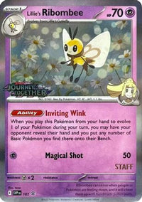 Lillie's Ribombee (Prerelease) [Staff] (183) - SV Scarlet & Violet Promo Cards Holofoil