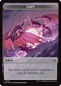 Copy // Dragon (0014) Double-Sided Token (TDC-1 // 14) - Commander: Tarkir: Dragonstorm