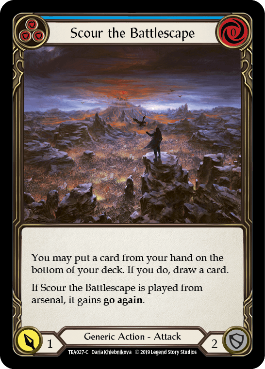 Scour the Battlescape (Blue) [TEA027-C] (Dorinthea Hero Deck) 1st Edition Normal - POKÉ JEUX