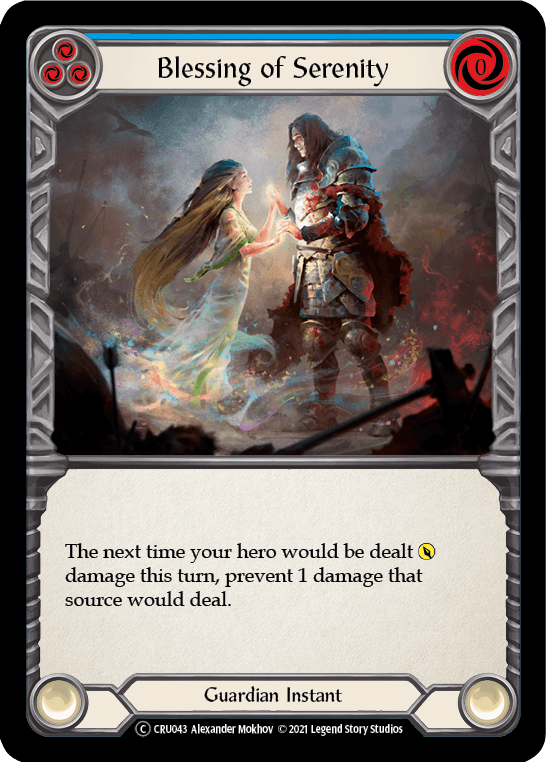 Blessing of Serenity (Blue) [U-CRU043] (Crucible of War Unlimited) Unlimited Rainbow Foil - POKÉ JEUX