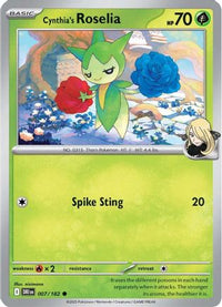 Cynthia's Roselia (7) - SV10 Destined Rivals Reverse Holofoil