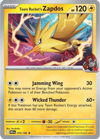 Team Rocket's Zapdos (70) - SV10 Destined Rivals Holofoil