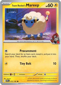 Team Rocket's Mareep (72) - SV10 Destined Rivals