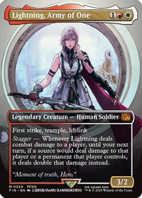 Lightning, Army of One (Borderless) (0320) (FIN-320) - FINAL FANTASY Foil