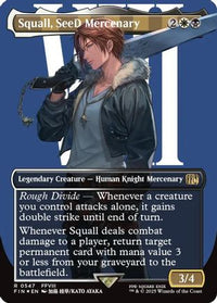 Squall, SeeD Mercenary (Borderless) (Surge Foil) (FIN-547) - FINAL FANTASY Foil
