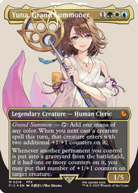 Yuna, Grand Summoner (Borderless) (Surge Foil) (FIC-216) - Commander: FINAL FANTASY Foil