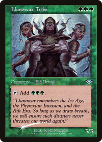 Llanowar Tribe (MH1-022) - Modern Horizons 1 Timeshifts Etched Foil