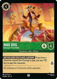 Mad Dog - Karnage's First Mate (93/204) - Reign of Jafar