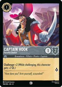 Captain Hook - Forceful Duelist (186/204) - Reign of Jafar Cold Foil