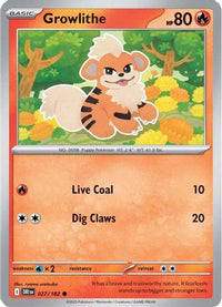 Growlithe (27) - SV10 Destined Rivals Reverse Holofoil