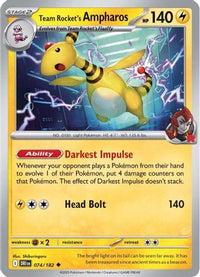 Team Rocket's Ampharos (74) - SV10 Destined Rivals Reverse Holofoil
