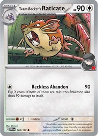 Team Rocket's Raticate (148/182) - SV10 Destined Rivals