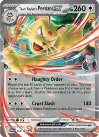 Team Rocket's Persian ex (150/182) - SV10 Destined Rivals Holofoil