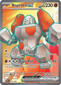 Regirock ex (214/182) - SV10 Destined Rivals Holofoil
