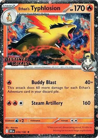 Ethan's Typhlosion (Prerelease) (34) - SV10 Destined Rivals Holofoil