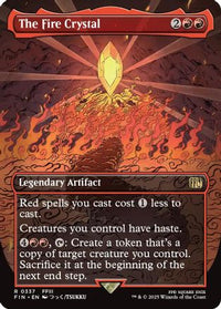 The Fire Crystal (Borderless) (FIN-337) - FINAL FANTASY Foil