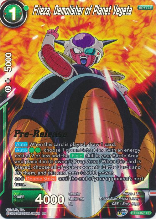 Frieza, Demolisher of Planet Vegeta (BT13-078) [Supreme Rivalry Prerelease Promos] - POKÉ JEUX