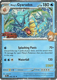 Misty's Gyarados (Prerelease Staff) (49) - SV10 Destined Rivals Holofoil