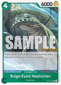 Bulge-Eyed Neptunian (OP11-027) - A Fist of Divine Speed Release Event Cards