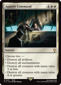 Austere Command (Surge Foil) (FIC-231) - Commander: FINAL FANTASY Foil