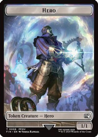 Hero (0008) // Bird (0017) Double-Sided Token (FIN-8 // 17) - FINAL FANTASY Foil