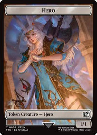 Hero (0009) // Bird (0017) Double-Sided Token (FIN-9 // 17) - FINAL FANTASY Foil