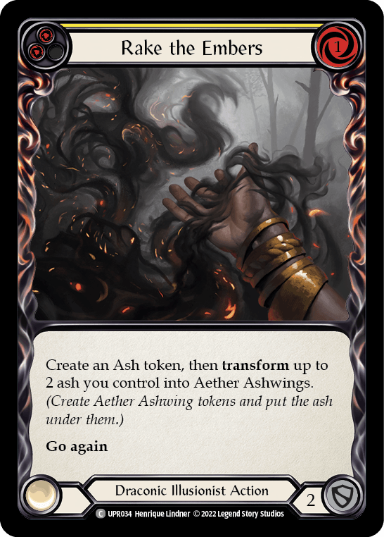 Rake the Embers (Yellow) [UPR034] (Uprising) Rainbow Foil - POKÉ JEUX