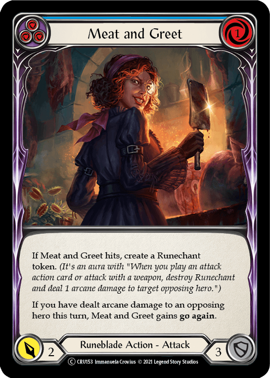 Meat and Greet (Blue) [U-CRU153] (Crucible of War Unlimited) Unlimited Normal - POKÉ JEUX