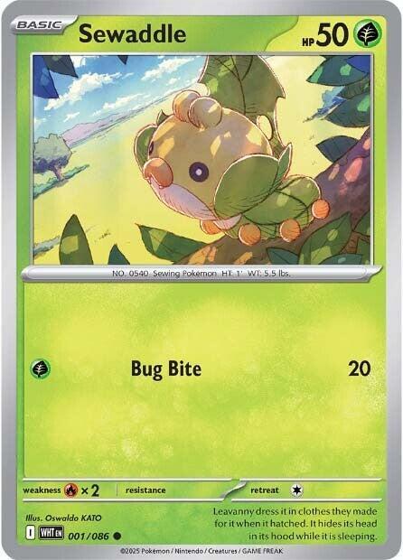Sewaddle (Master Ball Pattern) (1/086) - SV White Flare Holofoil