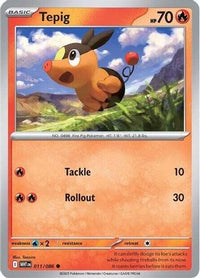 Tepig (11) - SV White Flare Reverse Holofoil