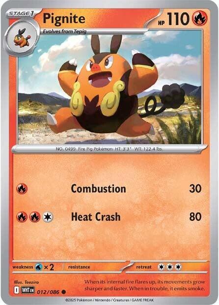 Pignite (Poke Ball Pattern) (12/086) - SV White Flare Holofoil